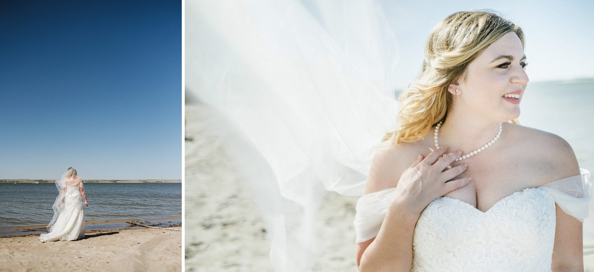 lake mcconaughy, nebraska, lake, bride, wedding dress
